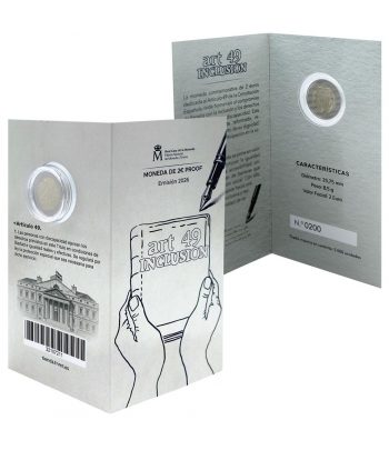 Euroset España 2 euros 2026 Inclusión. Proof  - 1