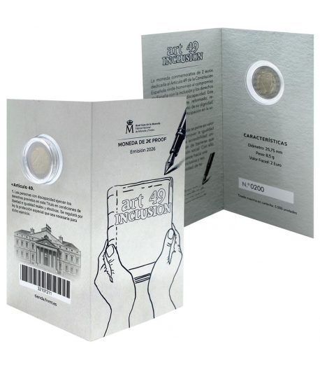 Euroset España 2 euros 2026 Inclusión. Proof  - 1