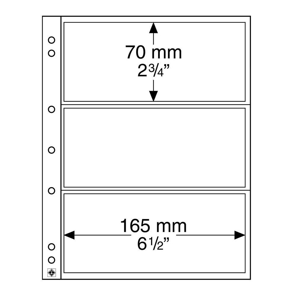 LEUCHTTURM NUMIS 10 hojas transparentes 3 divisiones.  - 1