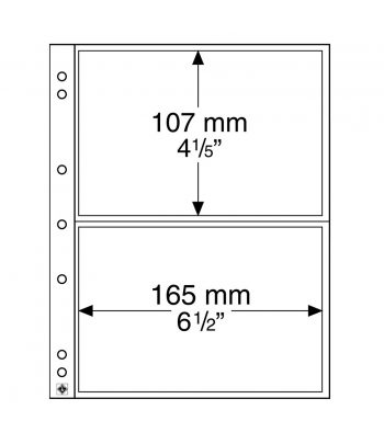 LEUCHTTURM NUMIS 10 hojas transparentes 2 divisiones.  - 1