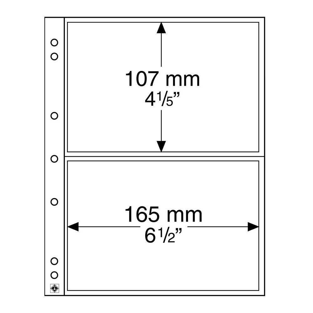 LEUCHTTURM NUMIS 10 hojas transparentes 2 divisiones.  - 1