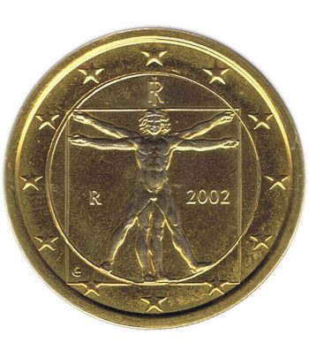 Moneda de Italia 1 euro 2002. SC. Chapada oro  - 1