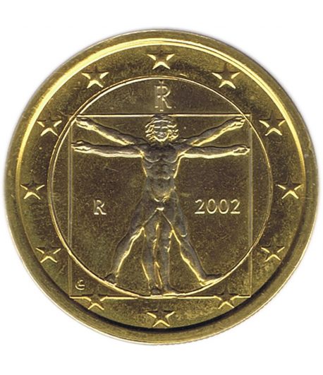 Moneda de Italia 1 euro 2002. SC. Chapada oro  - 1