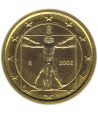 Moneda de Italia 1 euro 2002. SC. Chapada oro  - 1