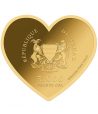 Moneda de oro Tchad 3000 Francs. Corazón Bandera España.  - 3