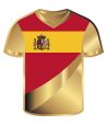 Moneda de oro Tchad 3000 Francs. Camiseta Futbol España.  - 1