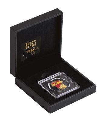 Moneda de oro Tchad 3000 Francs. Camiseta Futbol España.  - 3