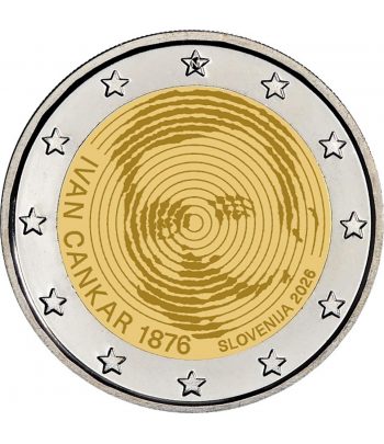 moneda 2 euros Eslovenia 2026 Ivan Cankar  - 1