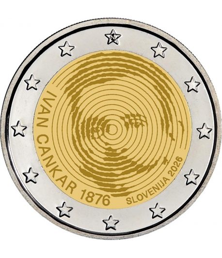 moneda 2 euros Eslovenia 2026 Ivan Cankar  - 1