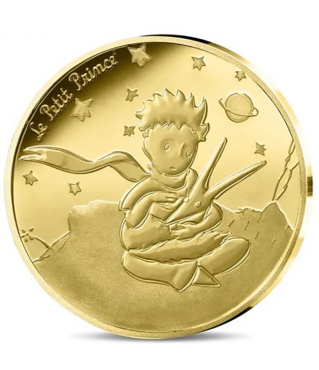 Moneda de Oro Francia 5€ 2026 80 Aniversario El Principito.  - 1