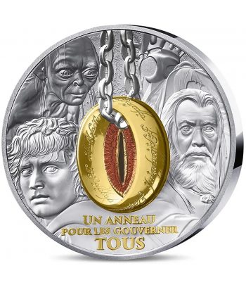 Moneda onza de plata 20 euros Francia 2026 Señor de los Anillos. Anillo Único.  - 1