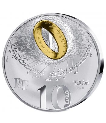 Moneda 10 euros de plata Francia 2026 Señor de los Anillos. Las Dos Torres.  - 2