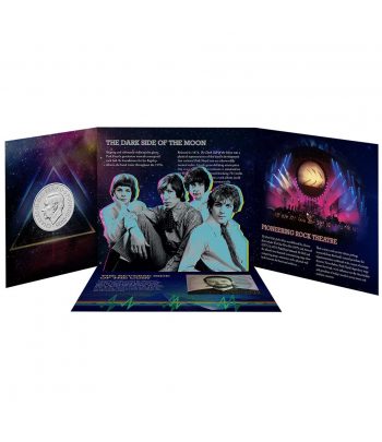 Moneda 5 Libras Inglaterra 2026 Pink Floyd. Niquel. Color  - 4