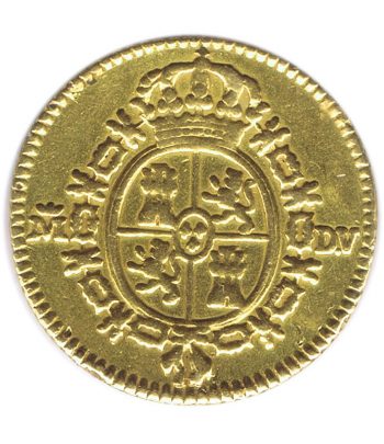 Moneda de ESpaña 1/2 Escudo 1786 Carlos III Madrid DV. Oro  - 2