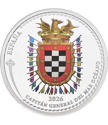 Moneda de España 5 euros 2026 V Centenario Álvaro de Bazán. Plata  - 2