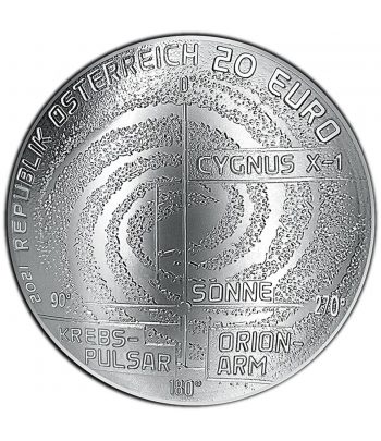 moneda de plata Austria 2021 20 Euros Vía Láctea. The Milky Way.  - 3