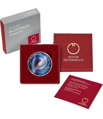 moneda de plata Austria 2021 20 Euros Vía Láctea. The Milky Way.  - 4