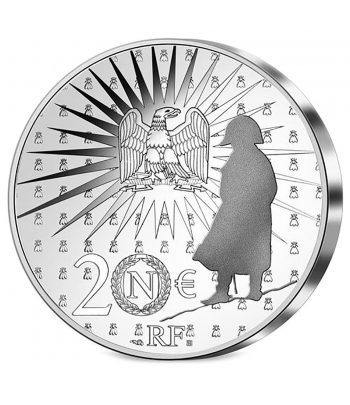 Moneda de plata Francia 20€ 2021 Napoleón. Bicentenario de su muerte.  - 2