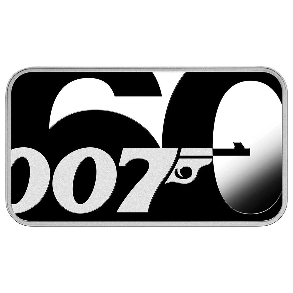 Moneda de plata 1$ Tuvalu 007 James Bond 2021. Lingote  - 1
