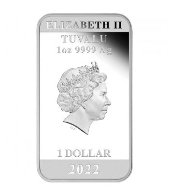 Moneda de plata 1$ Tuvalu 007 James Bond 2021. Lingote  - 2