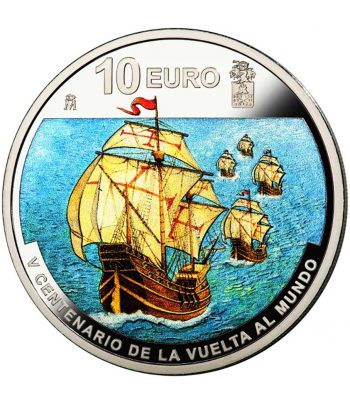 Moneda de España 10 euros año 2019 V Centenario de la Vuelta al Mundo.  - 1