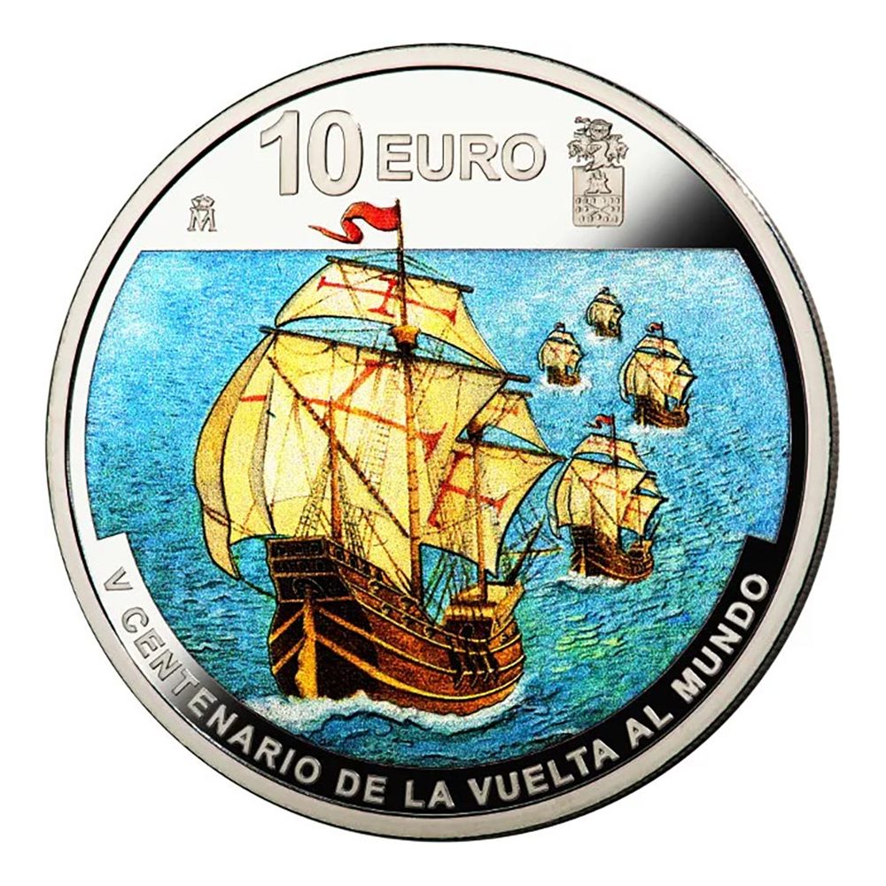Moneda de España 10 euros año 2019 V Centenario de la Vuelta al Mundo.  - 1