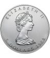 Moneda onza de plata 5$ Canadá Maple 1988.  - 1
