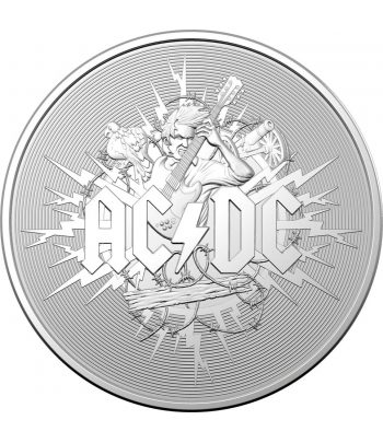 Moneda de plata 1$ Australia 2021 AC/DC. Angus Young.  - 1