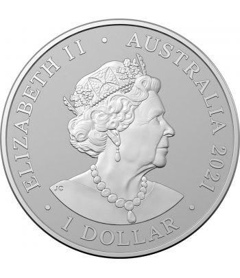 Moneda de plata 1$ Australia 2021 AC/DC. Angus Young.  - 2