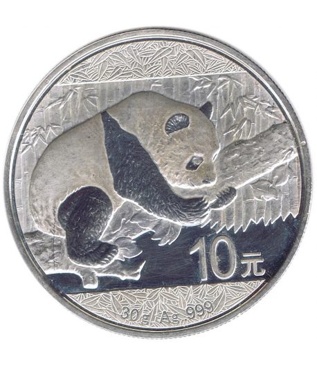 Moneda 10 yuan China Oso Panda 2016. Plata  - 1
