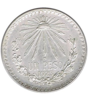 Moneda de Mexico 1 peso 1923. Plata  - 2