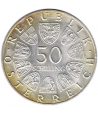 Moneda 50 schillings Austria 1969 Maximiliano I. Plata  - 2