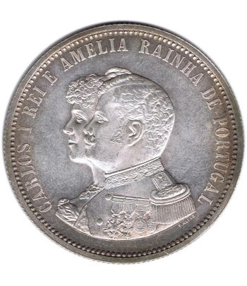 Moneda 1000 Reis Portugal 1898 Descubrimiento de la India. Plata  - 1