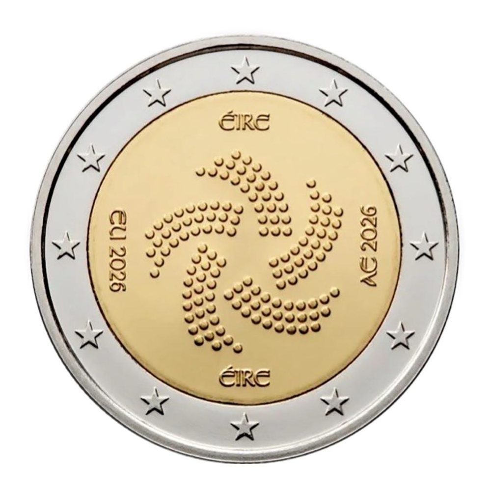 moneda 2 euros Irlanda 2026 Presidencia UE  - 1