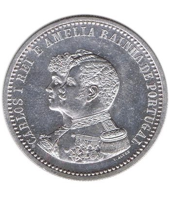 Moneda 500 Reis Portugal 1898 Descubrimiento de la India. Plata  - 1