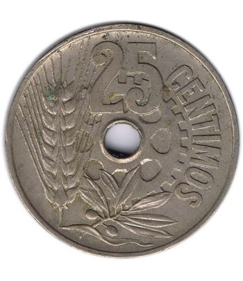 Moneda República Española 25 céntimos 1934 . MBC.  - 2