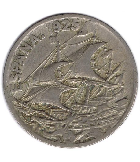 Moneda Alfonso XIII 25 céntimos 1925. MBC  - 1