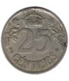 Moneda Alfonso XIII 25 céntimos 1925. MBC  - 2