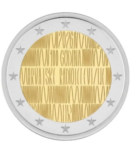 moneda 2 euros Croacia 2026 Radiodifusión  - 1