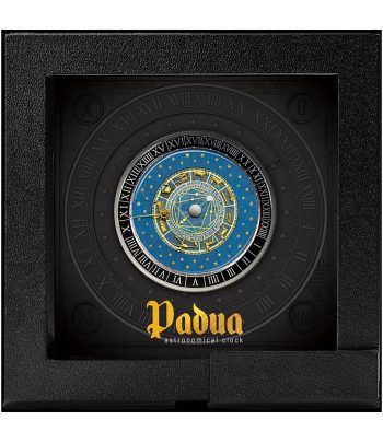 Moneda de plata 5 Euro Malta 2026 Reloj de Padua.  - 3