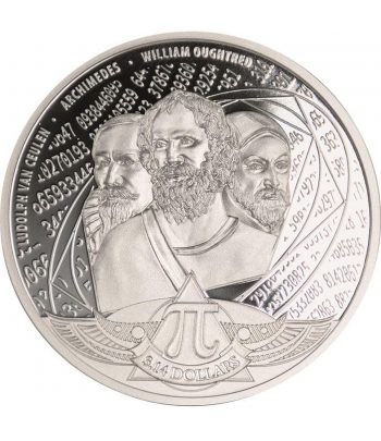 Moneda de plata 3.14$ Salomon 2020 Número Pi.  - 1
