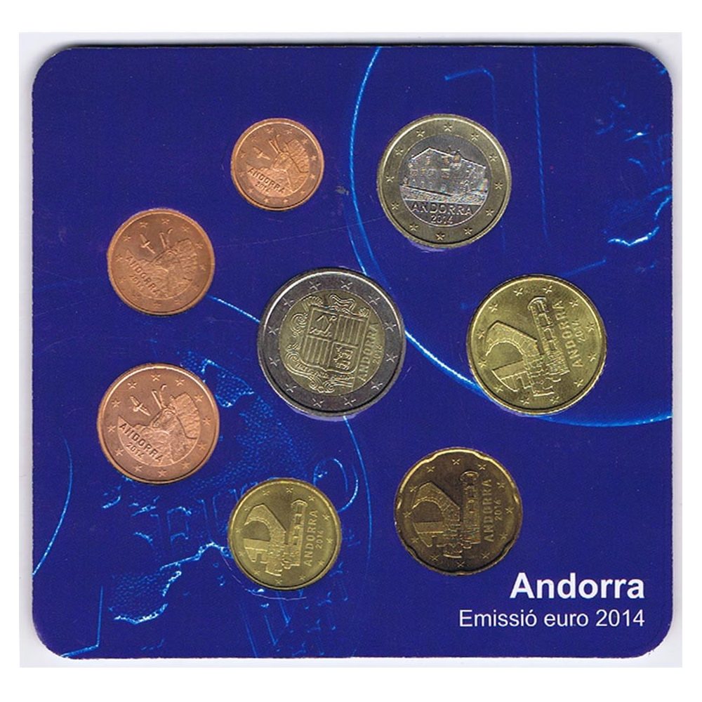 Monedas serie euros Andorra 2014  - 1