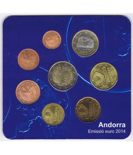 Monedas serie euros Andorra 2014  - 1