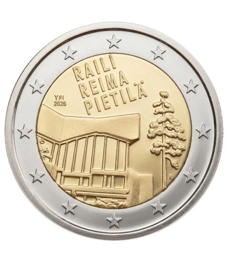 moneda 2 euros Finlandia 2026 Raili y Reima Pietilä.  - 1