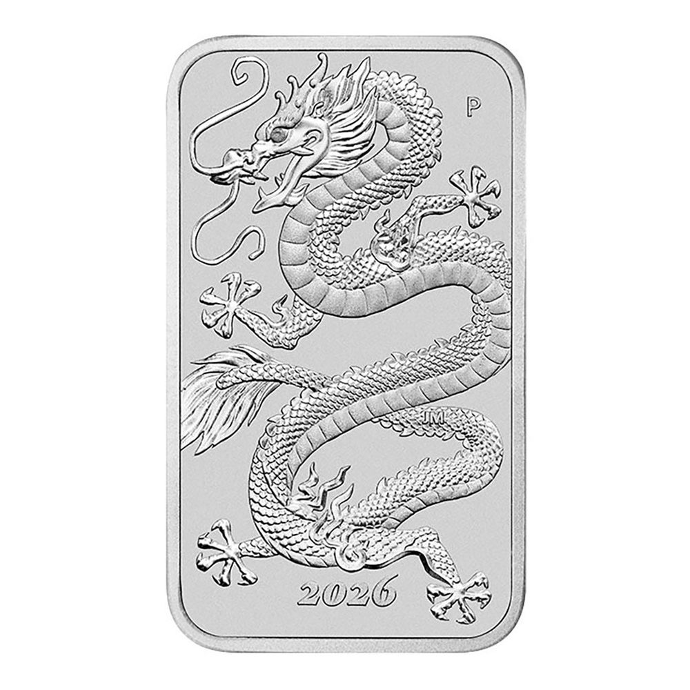 Moneda de plata Australia 1$ Dragón 2026. Lingote  - 1