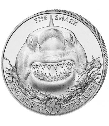 Onza Republica Dem. Congo 2026 20 Fr. Tiburón. Plata.  - 1