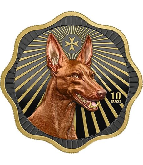 Moneda de plata Malta 10 Euros 2026 Perro del Faraón. 2 onzas  - 1