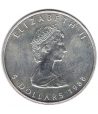 Moneda onza de plata 5$ Canadá Maple 1988.  - 1