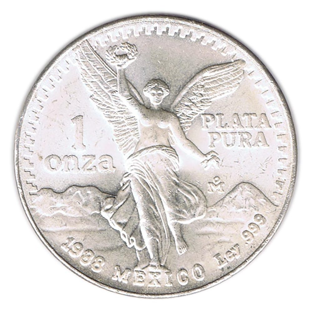 Moneda de plata Mexico 1988 Libertad.  - 1