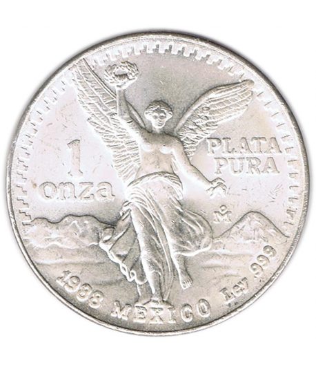 Moneda de plata Mexico 1988 Libertad.  - 1